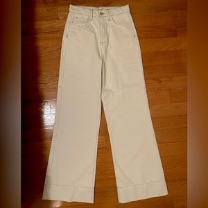 Triarchy Ms. Onassis V-High Rise Wide Leg - Off White, size 29,  tags on!